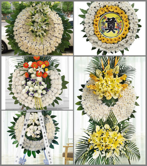 湖北襄阳市谷城县石花镇龙家沟村花圈速递